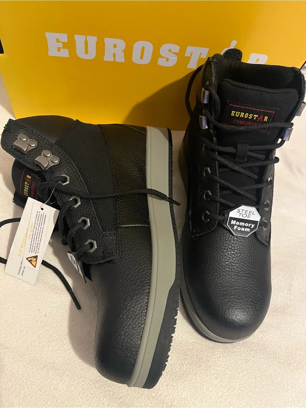 Black Steel Toe Men's Work Boots